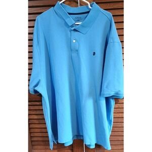 IZOD Blue Short Sleeve Mens Polo Shirt 5XB